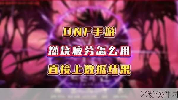 DNF 手游疲劳值燃烧机制全解析，助你畅玩不停！