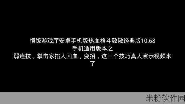 悟饭游戏厅热血格斗金手指码：悟饭游戏厅热血格斗金手指秘籍大全与攻略分享