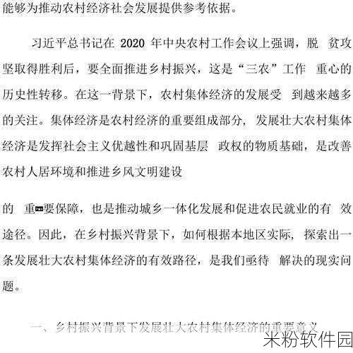 农村末发育一区二区三区：推动农村末发育区域的全面发展与经济振兴策略