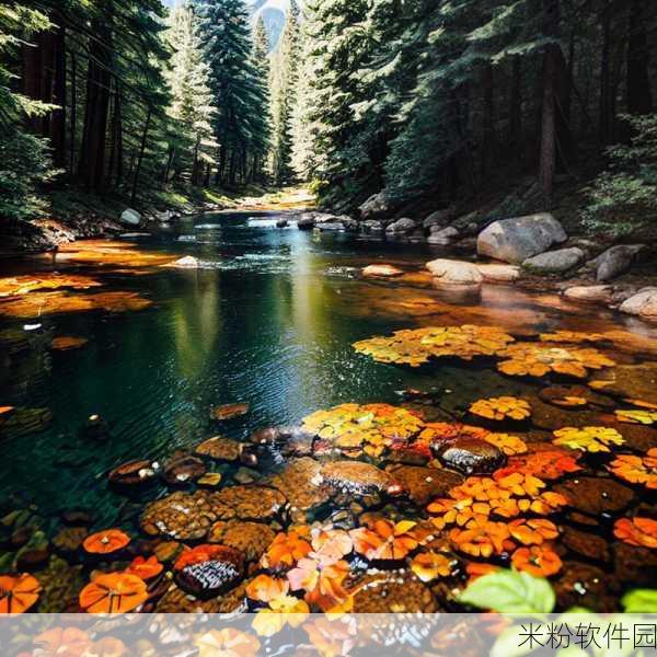 两峰夹小溪地湿：两峰之间潺潺溪水流，湿地风光惹人醉